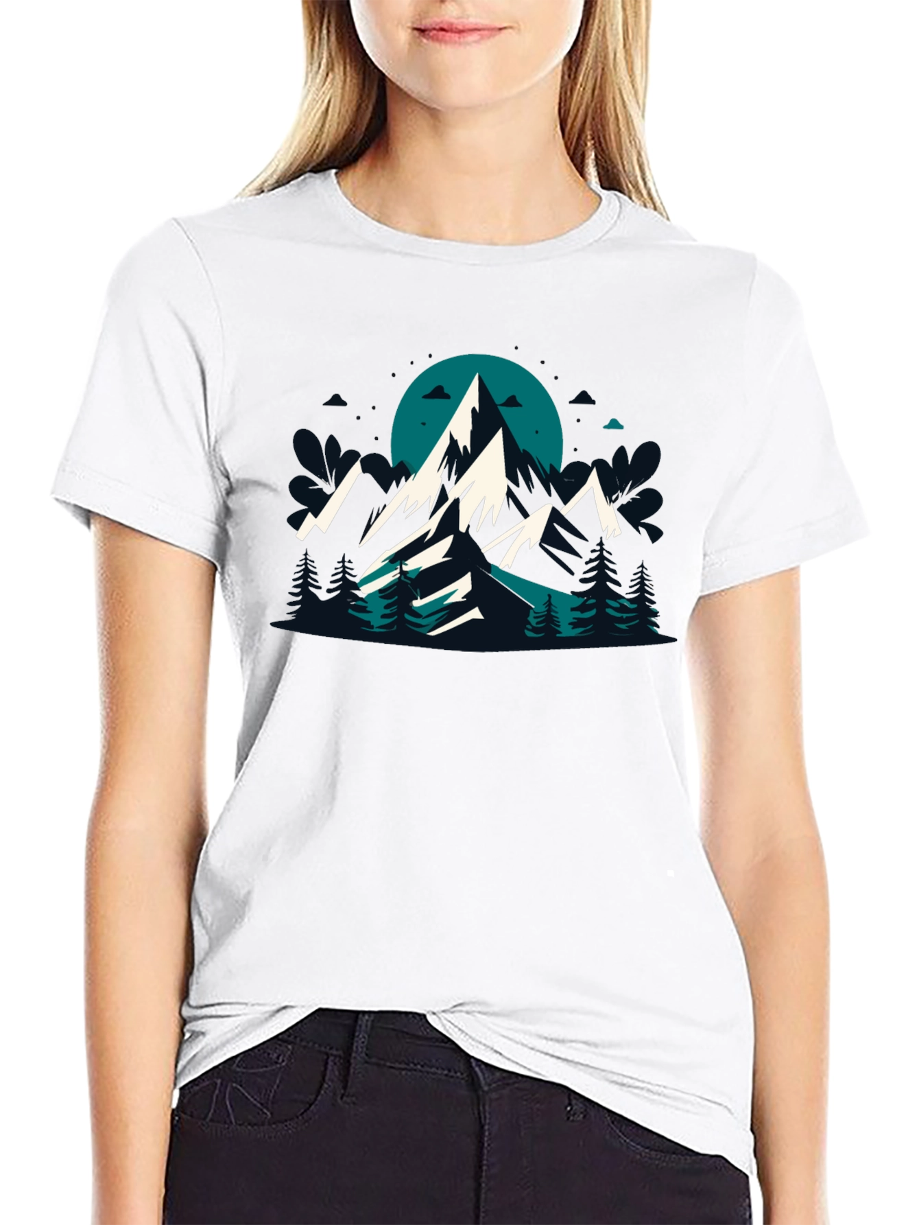 Mountain Graphic Black T-Shirt