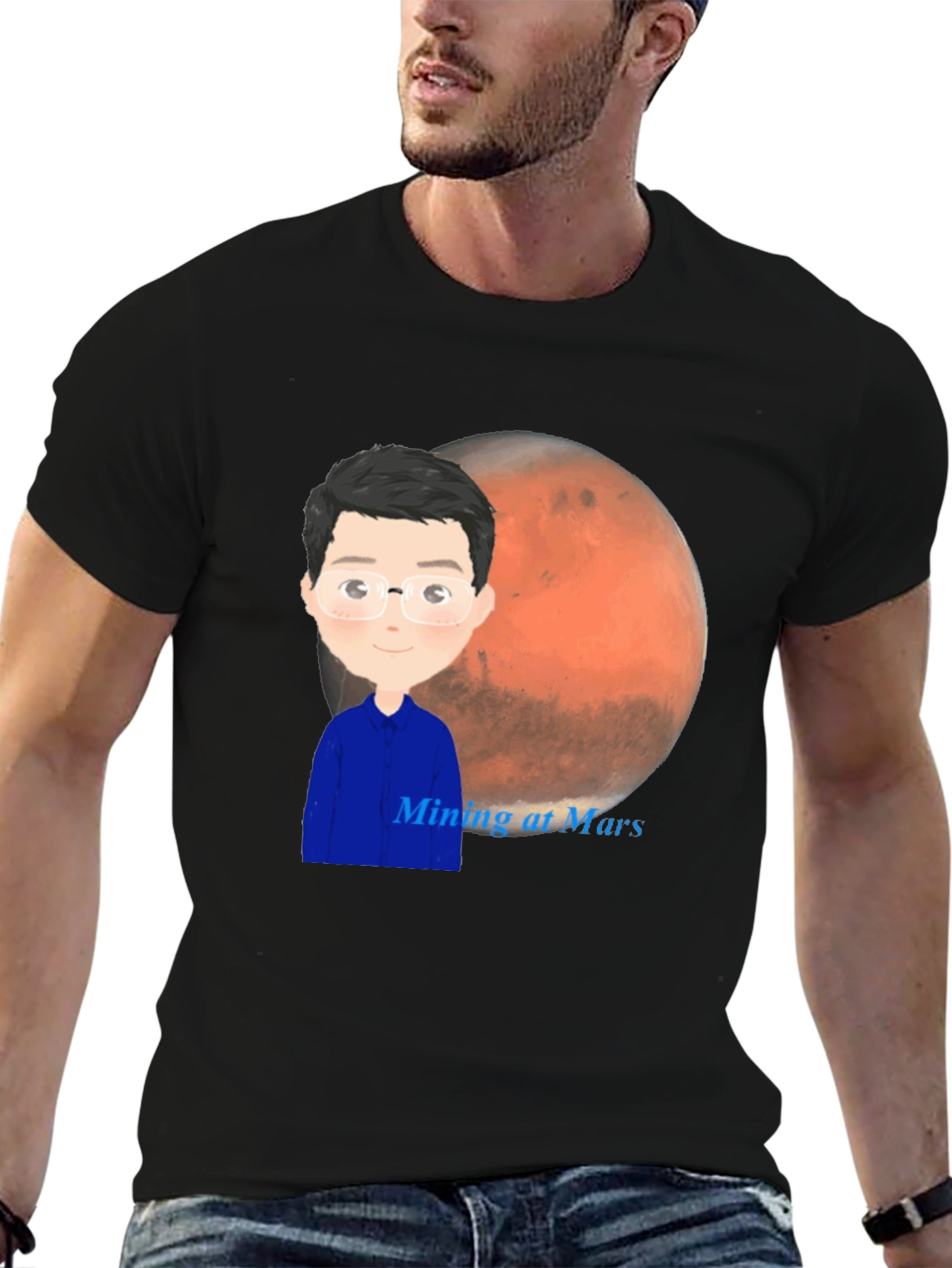 Mining at Mars T-Shirt - Space Exploration Tee