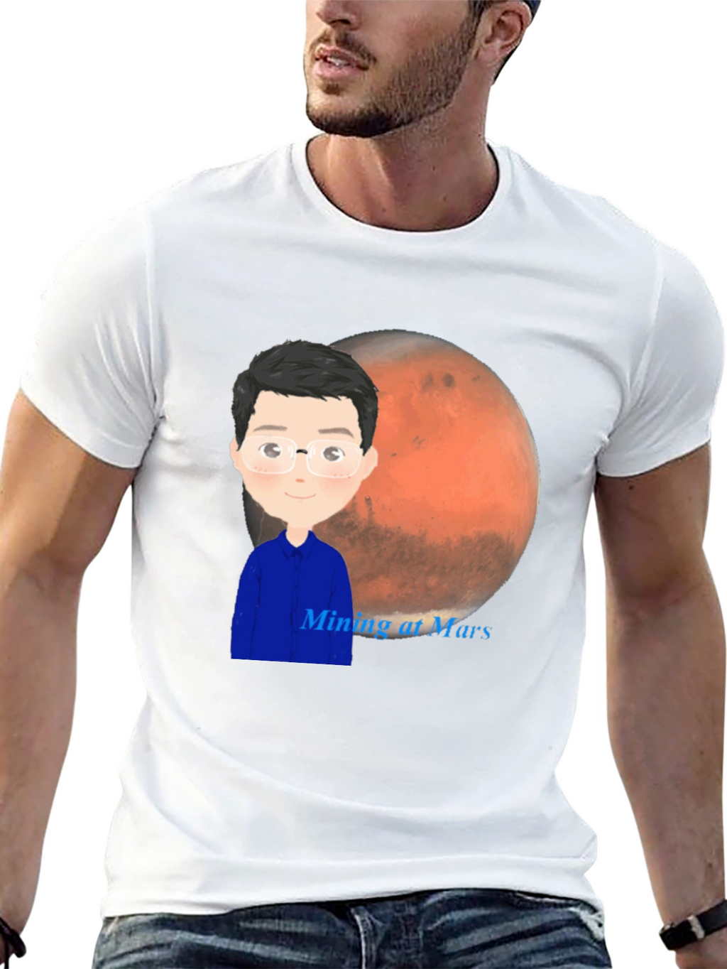 Mining at Mars T-Shirt - Space Exploration Tee