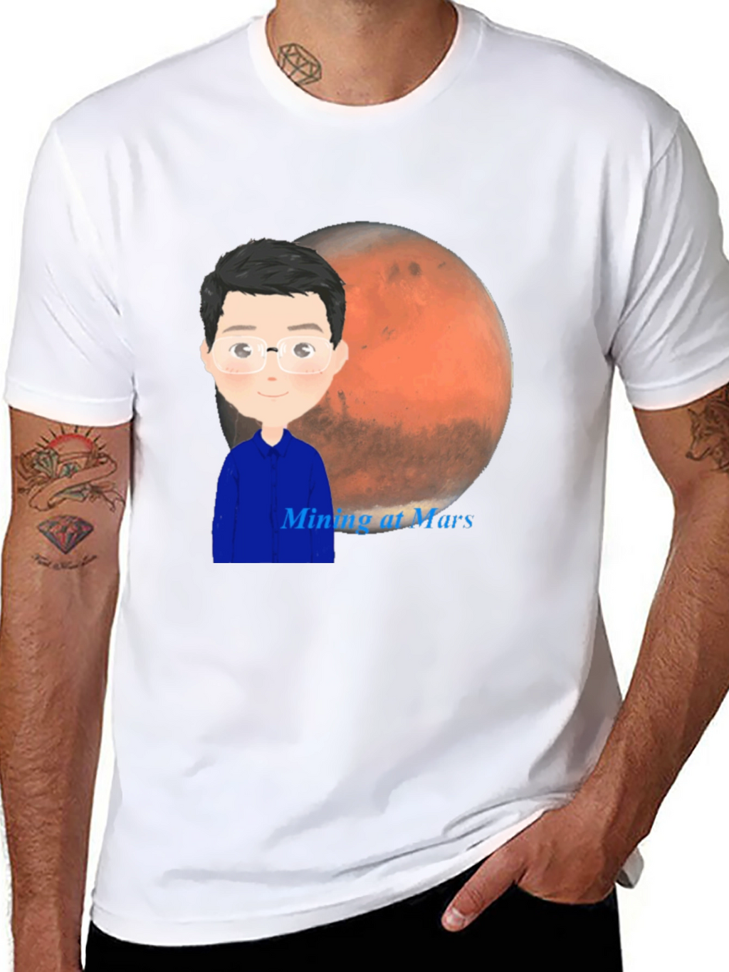 Mining at Mars T-Shirt - Space Exploration Tee