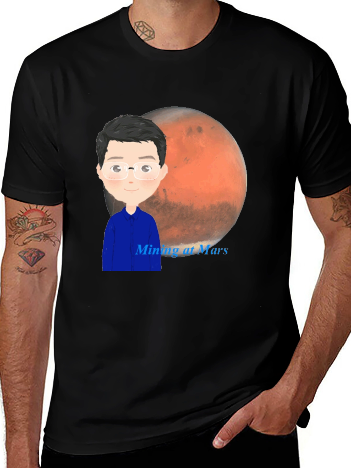 Mining at Mars T-Shirt - Space Exploration Tee
