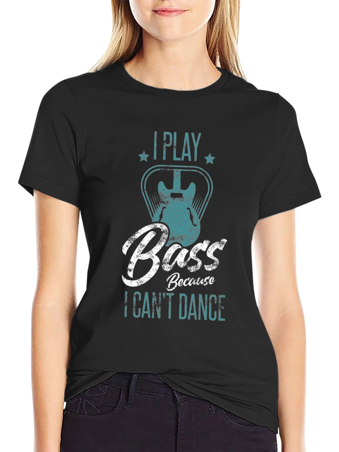 Bass Player Graphic Tee - I Play Bass Because I Cant Dance