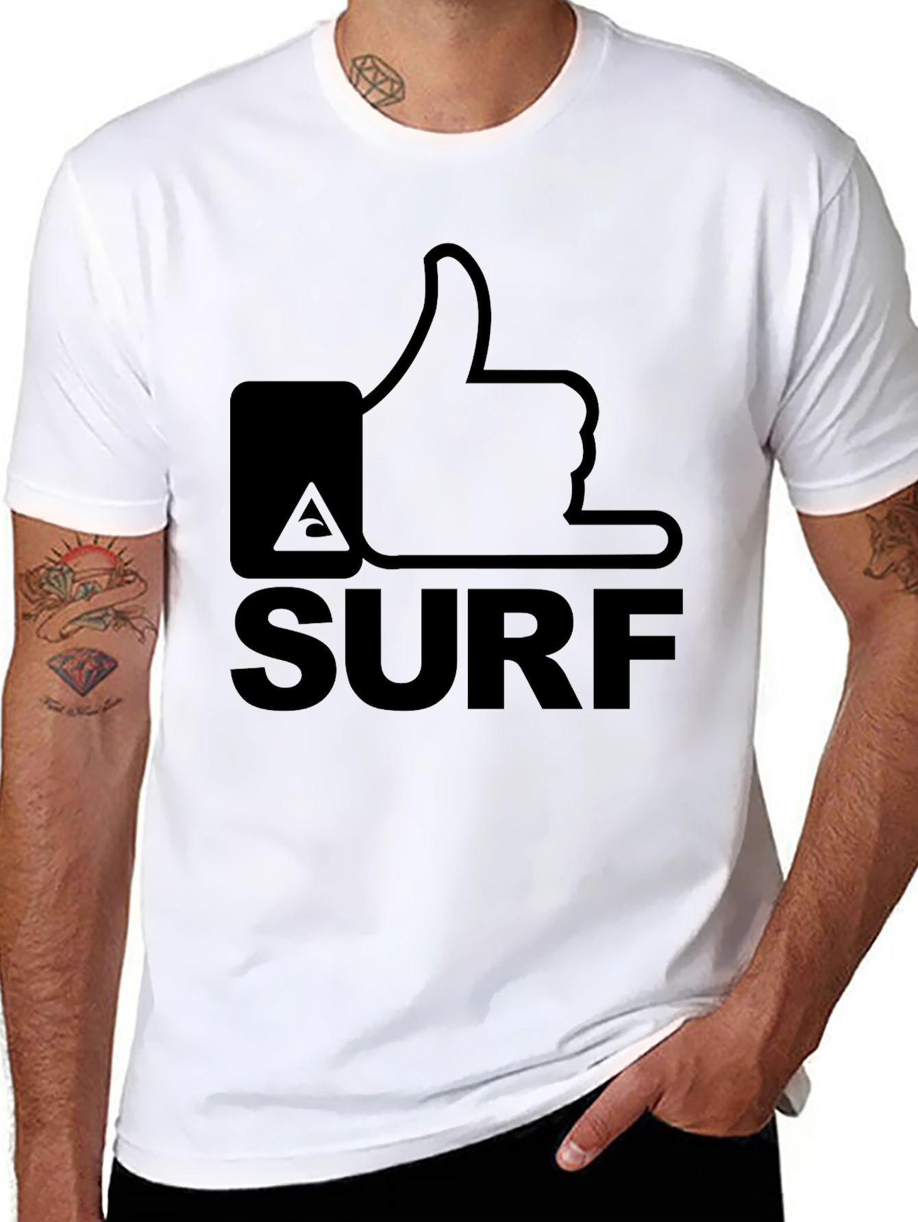 Surfs Up! Like-Minded Tee - Black Cotton