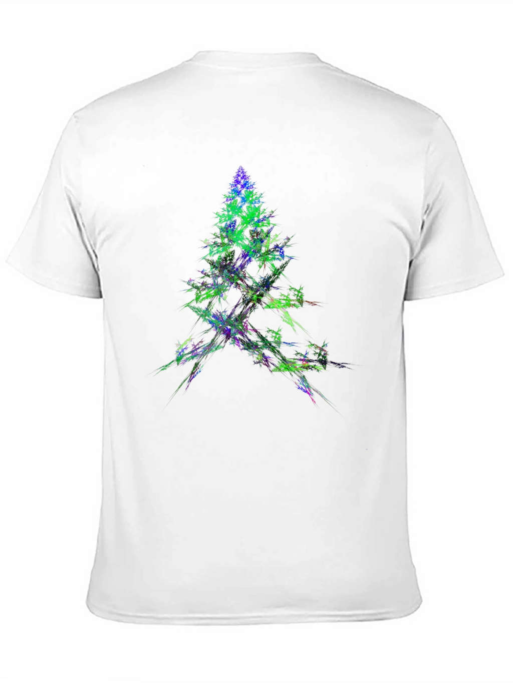 Abstract Christmas Tree Graphic Black T-Shirt