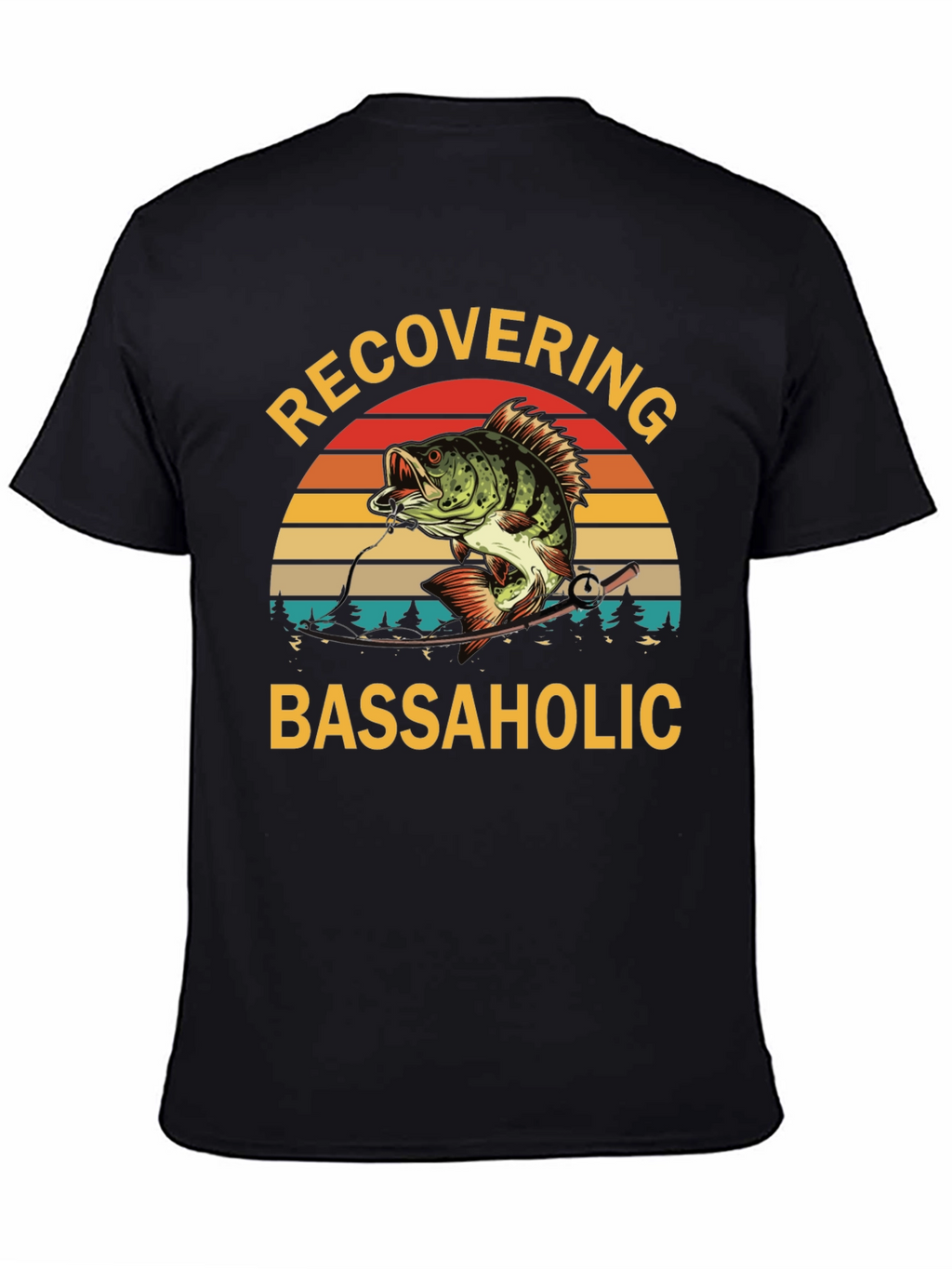 Recovering Bassaholic Fishing T-Shirt