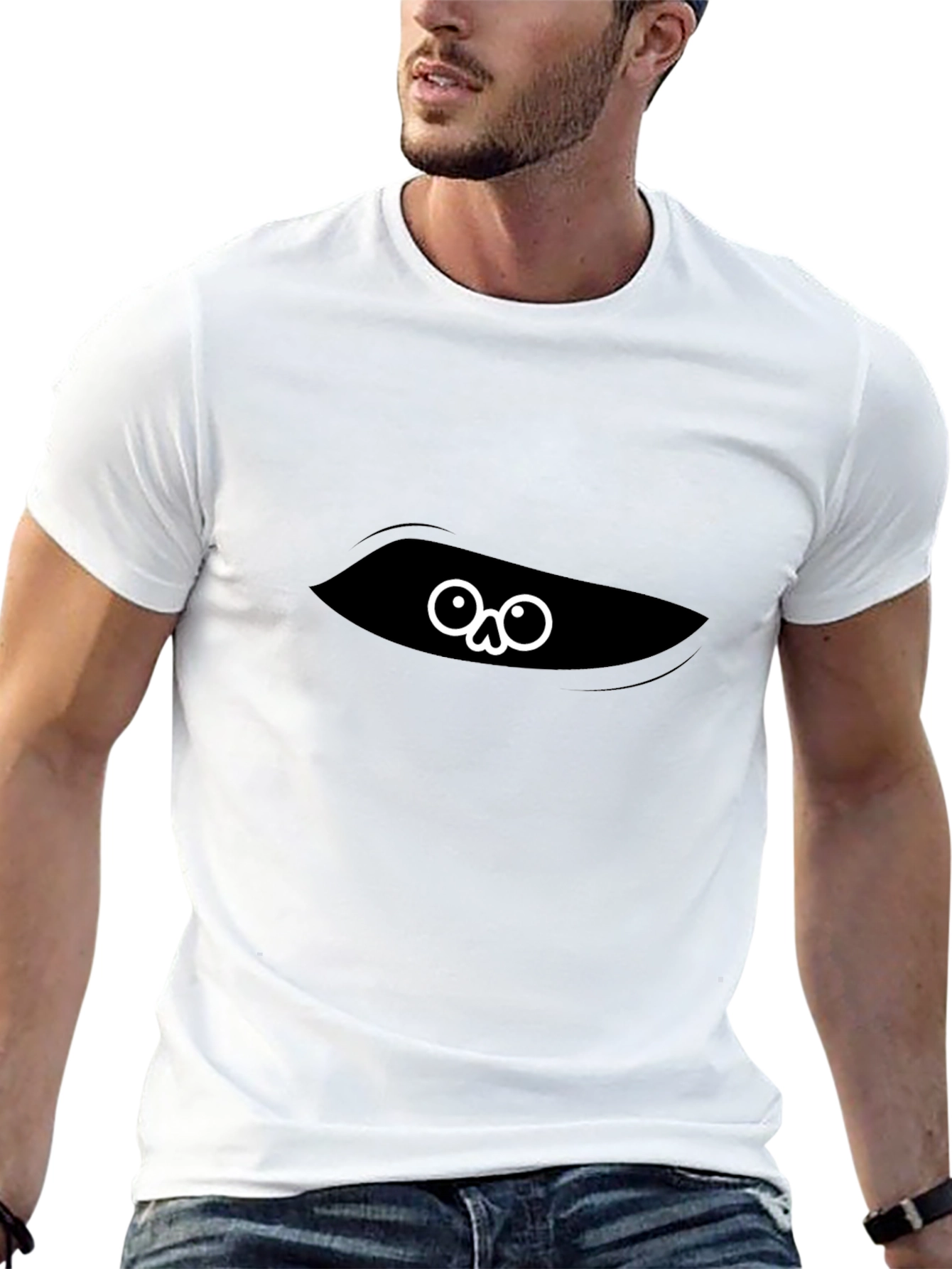 Ninja Skull Peekaboo Graphic Tee