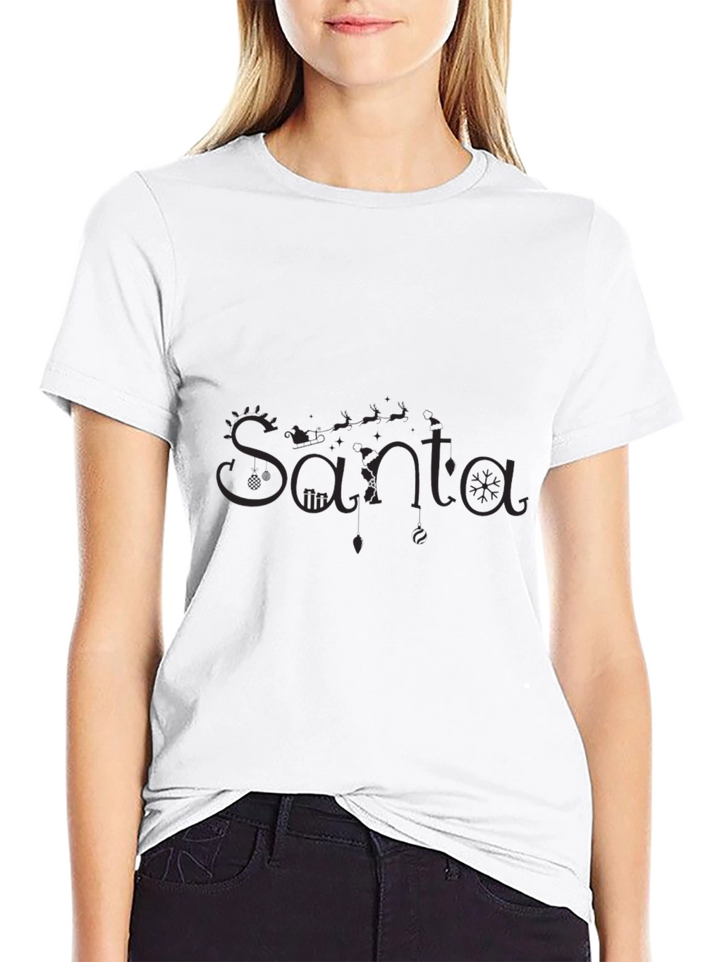 Santa Fine T-Shirt - Holiday Cheer