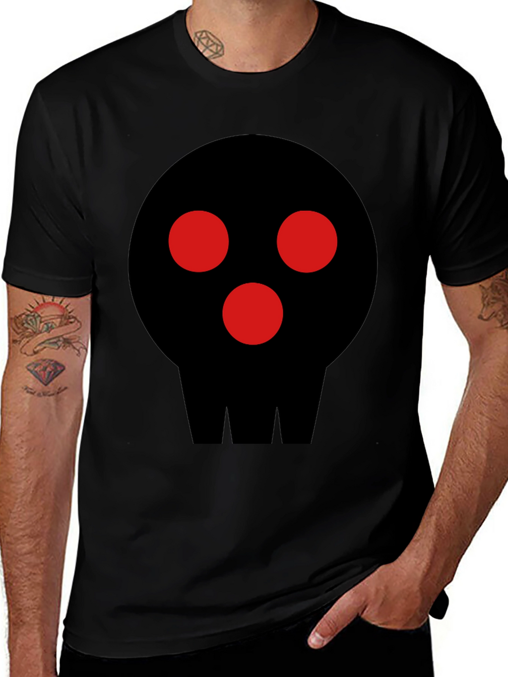 Graphic Skull T-Shirt - Mens Black Tee