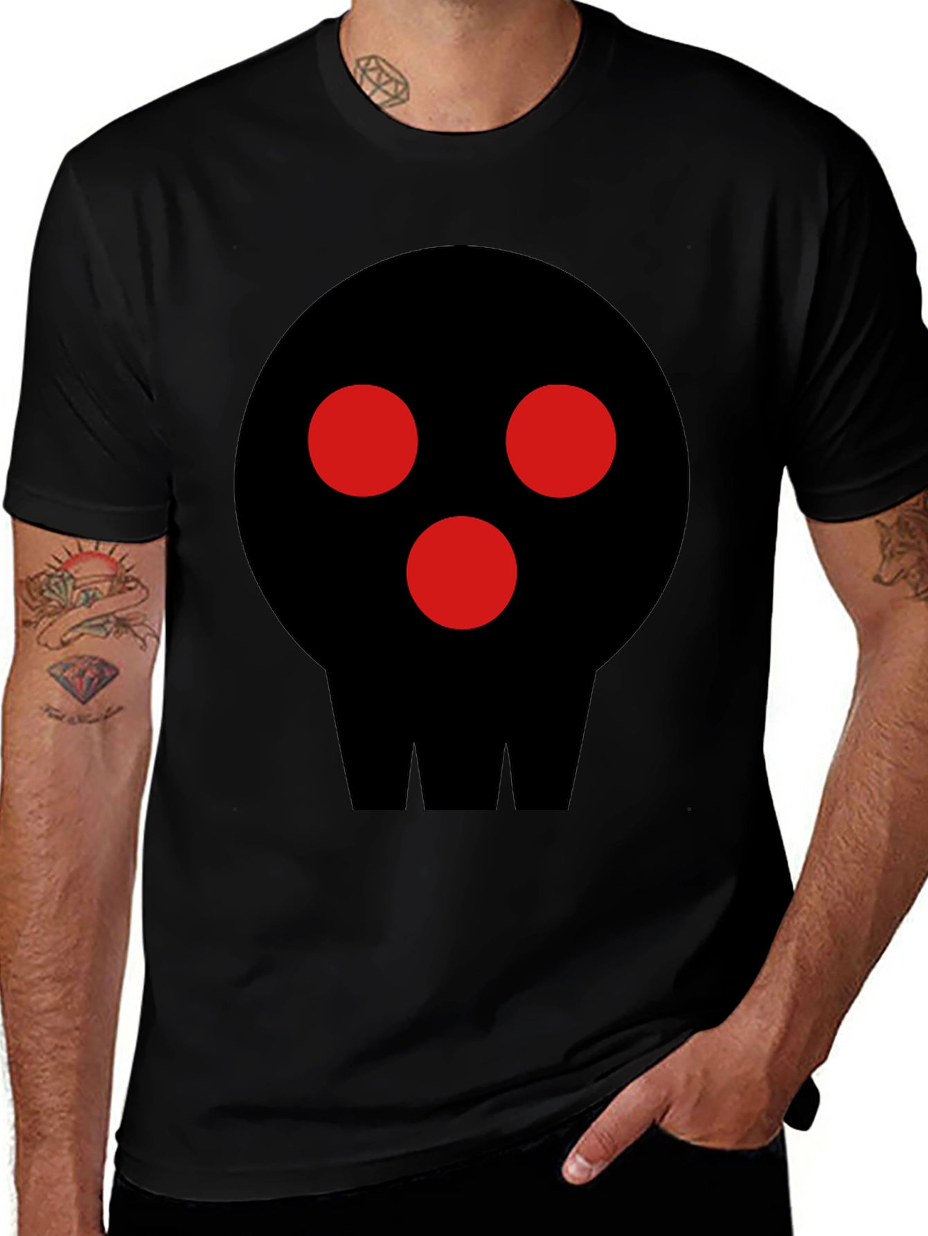 Graphic Skull T-Shirt - Mens Black Tee