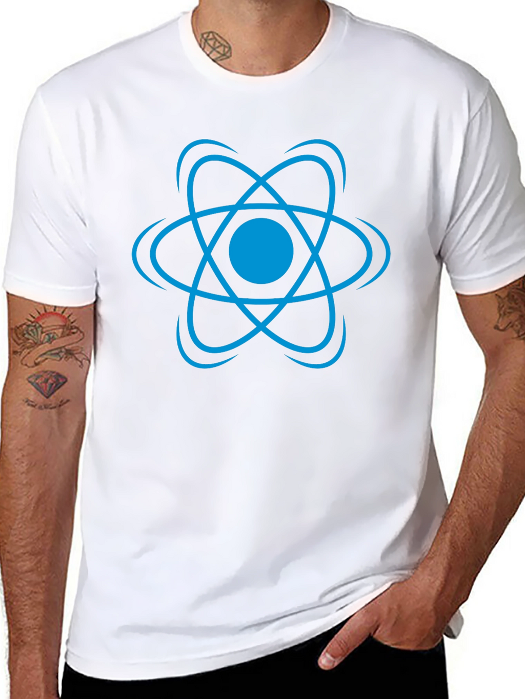 React Atom T-Shirt - Black Graphic Tee