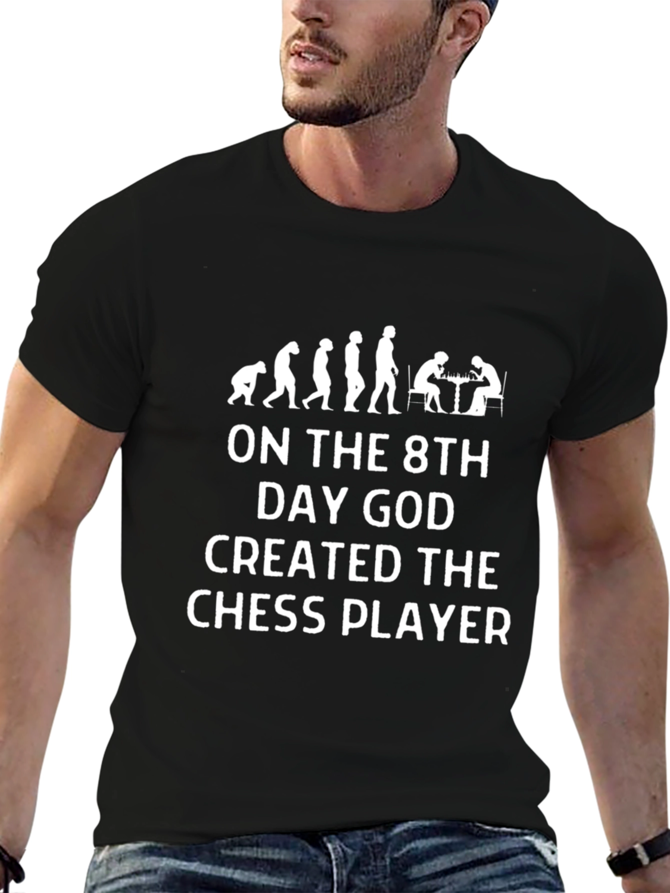Chess Player Evolution Graphic T-Shirt - Novelty Tee