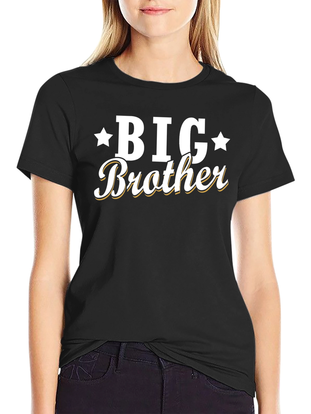 Big Brother Graphic Tee - Black Cotton Blend