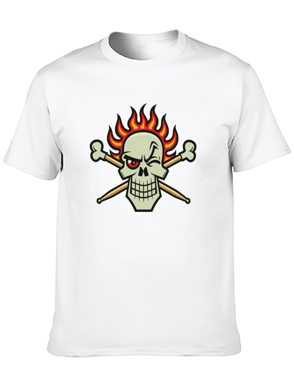 Skull & Drumsticks Black T-Shirt