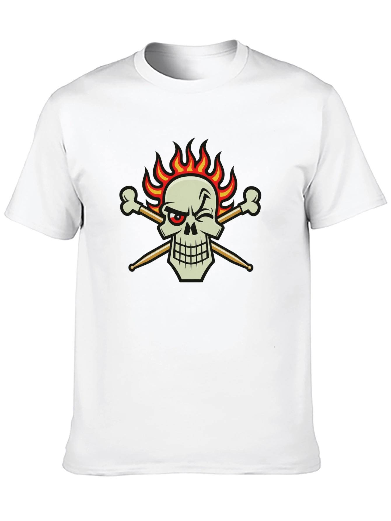 Skull & Drumsticks Black T-Shirt