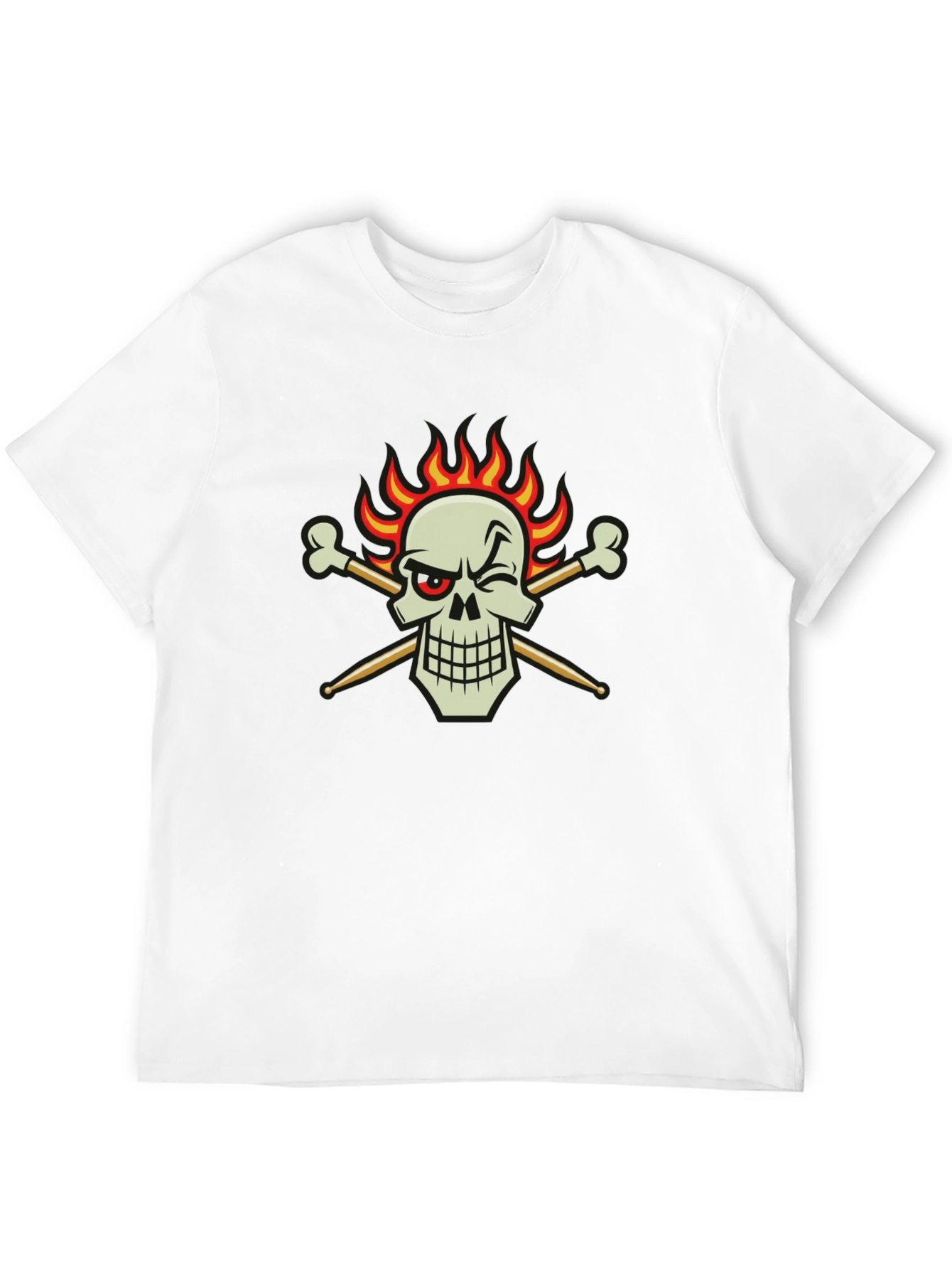 Skull & Drumsticks Black T-Shirt