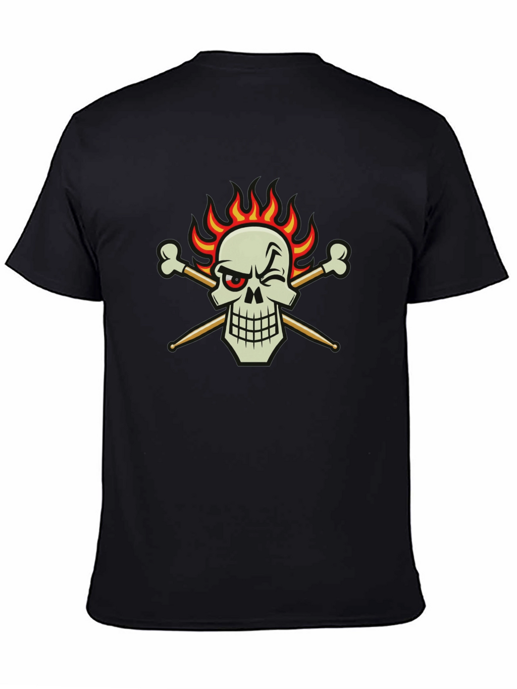 Skull & Drumsticks Black T-Shirt