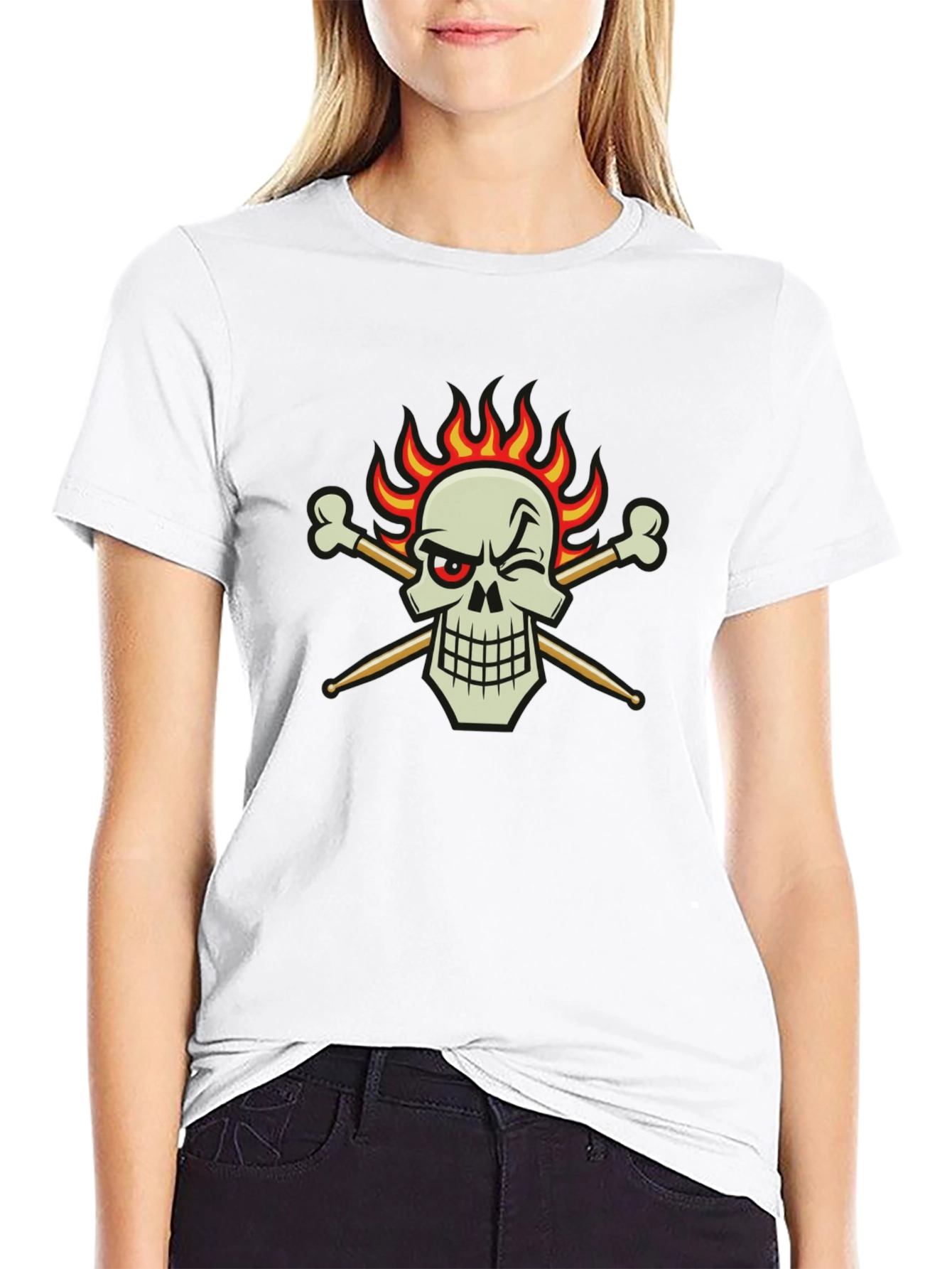 Skull & Drumsticks Black T-Shirt