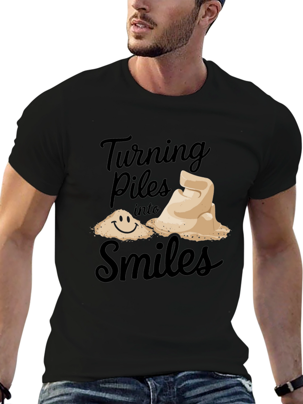 Turning Piles into Smiles Graphic T-Shirt