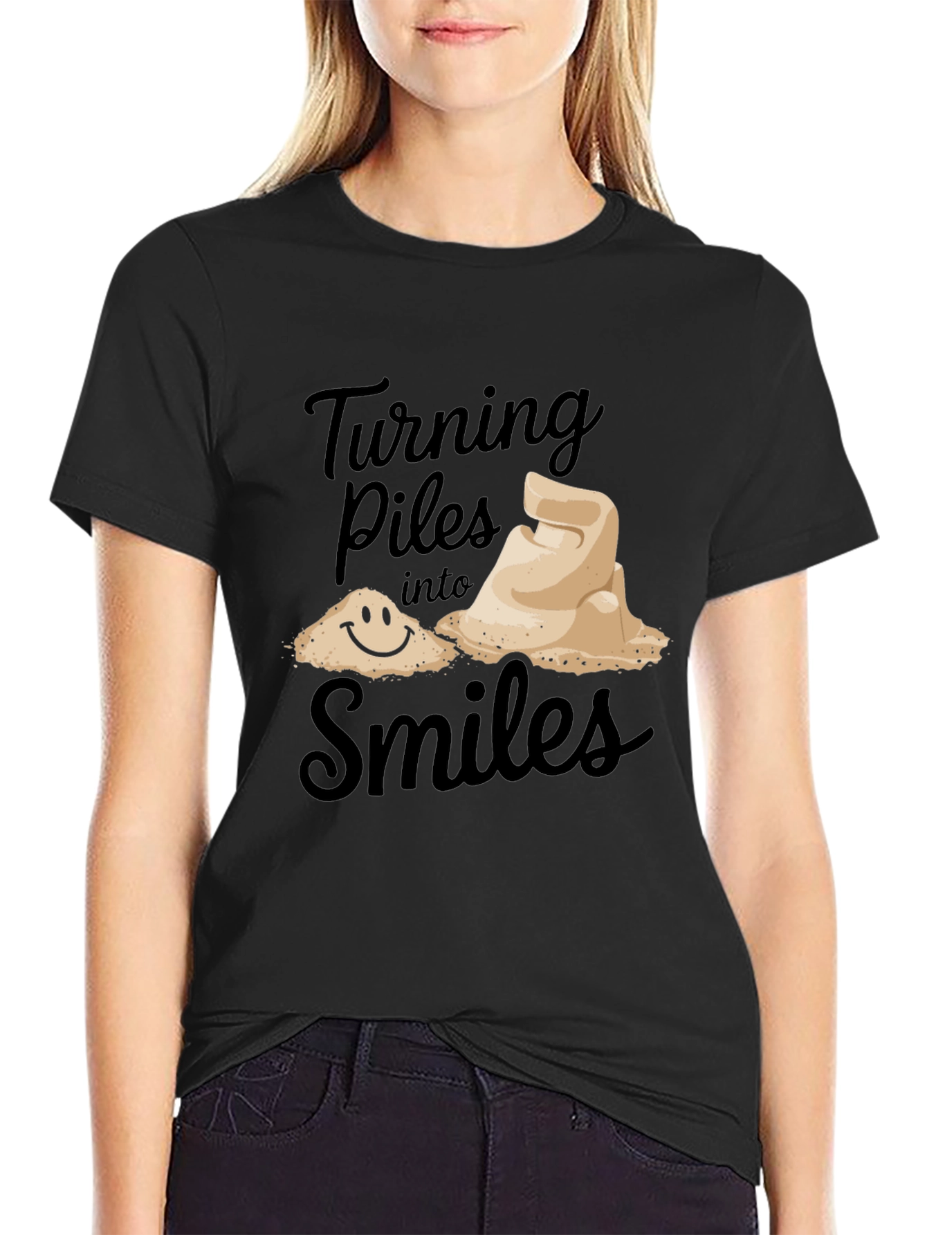 Turning Piles into Smiles Graphic T-Shirt