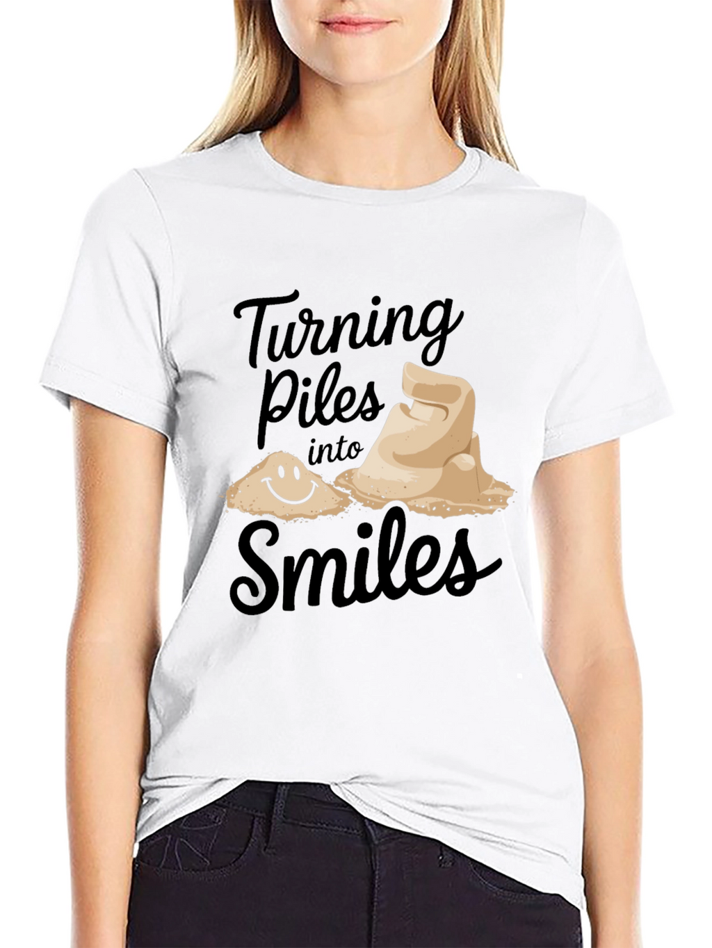 Turning Piles into Smiles Graphic T-Shirt