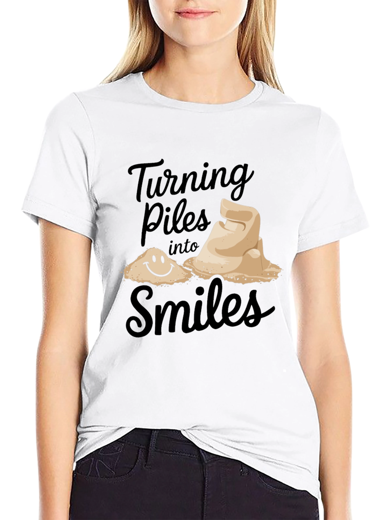Turning Piles into Smiles Graphic T-Shirt