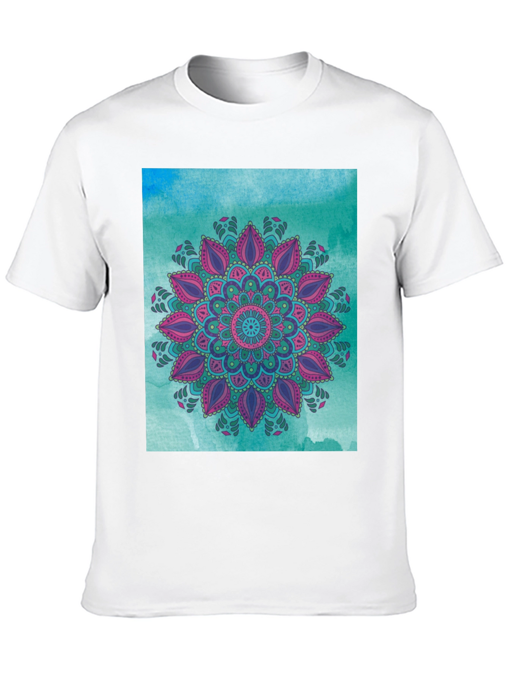 Mandala Graphic Print Black Tee