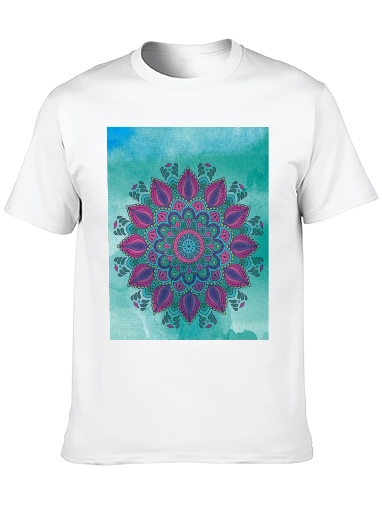 Mandala Graphic Print Black Tee