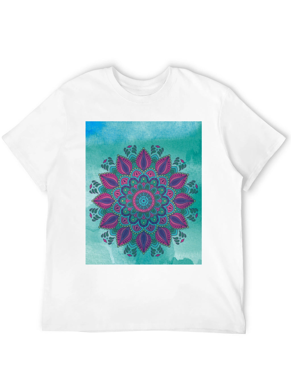 Mandala Graphic Print Black Tee