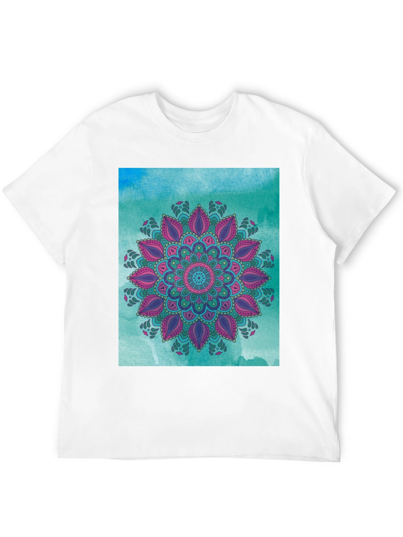 Mandala Graphic Print Black Tee