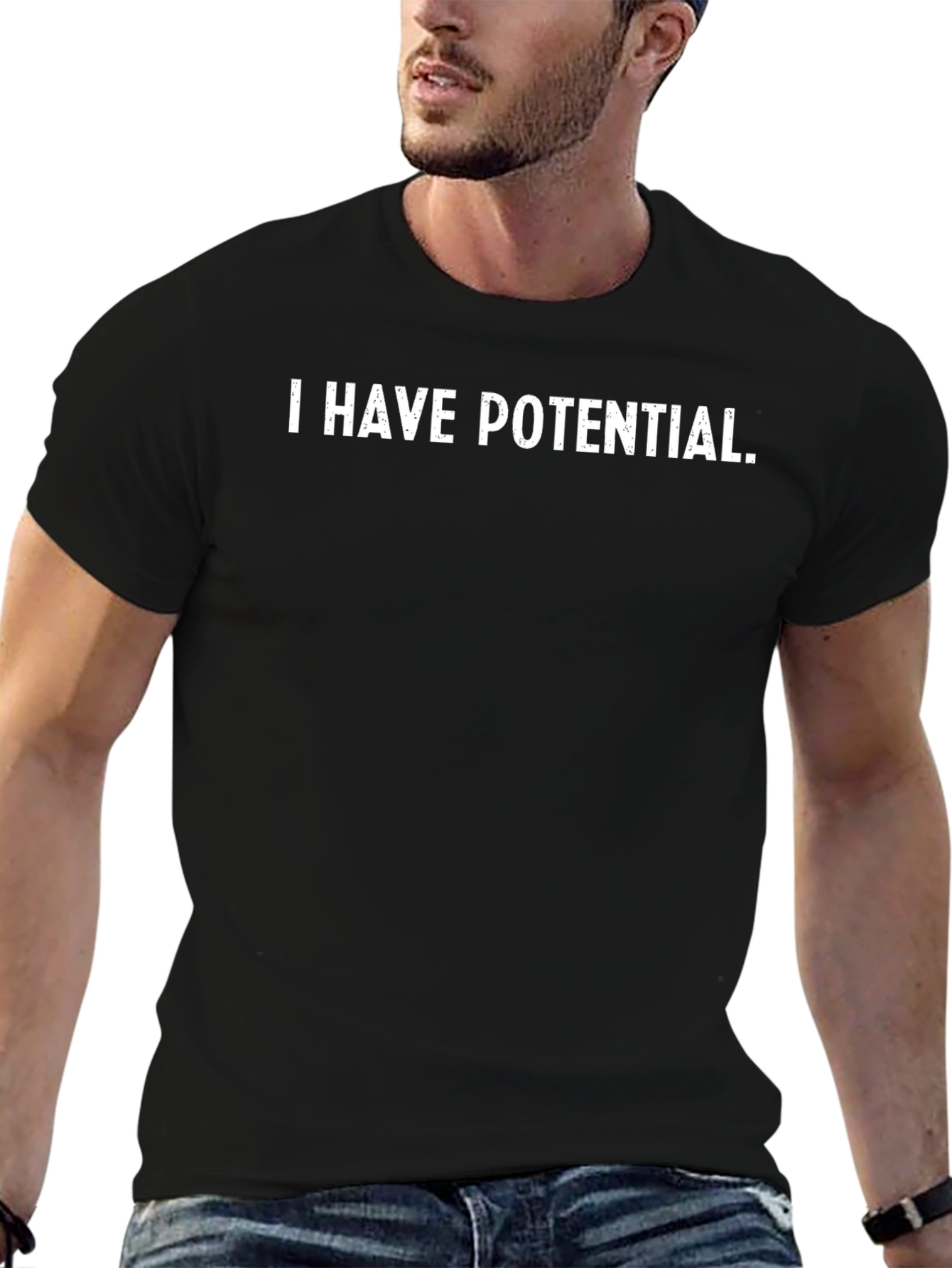 I Have Potential Black Graphic Tee