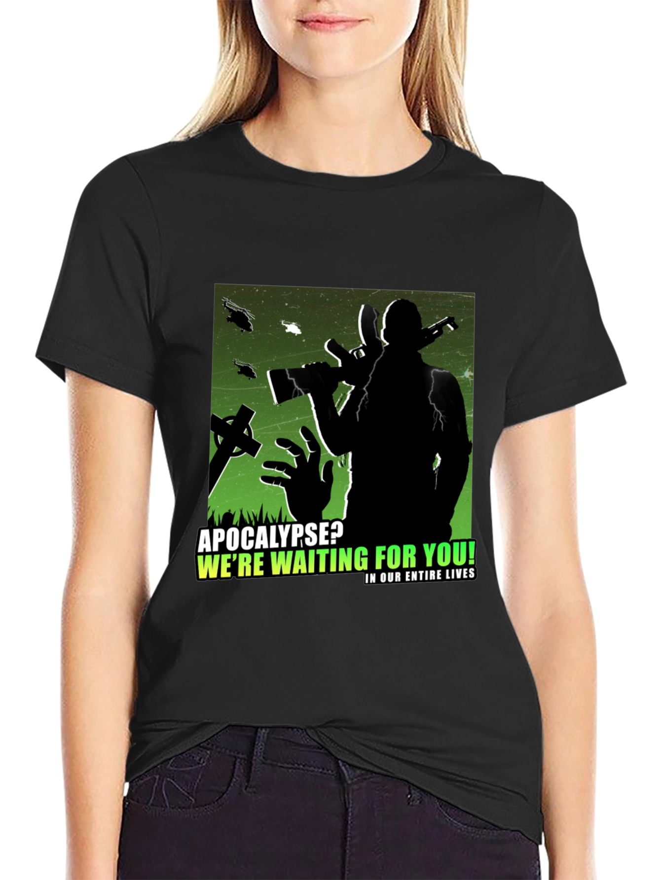 Apocalypse Ready Tee:  Zombie Hunter Graphic T-Shirt