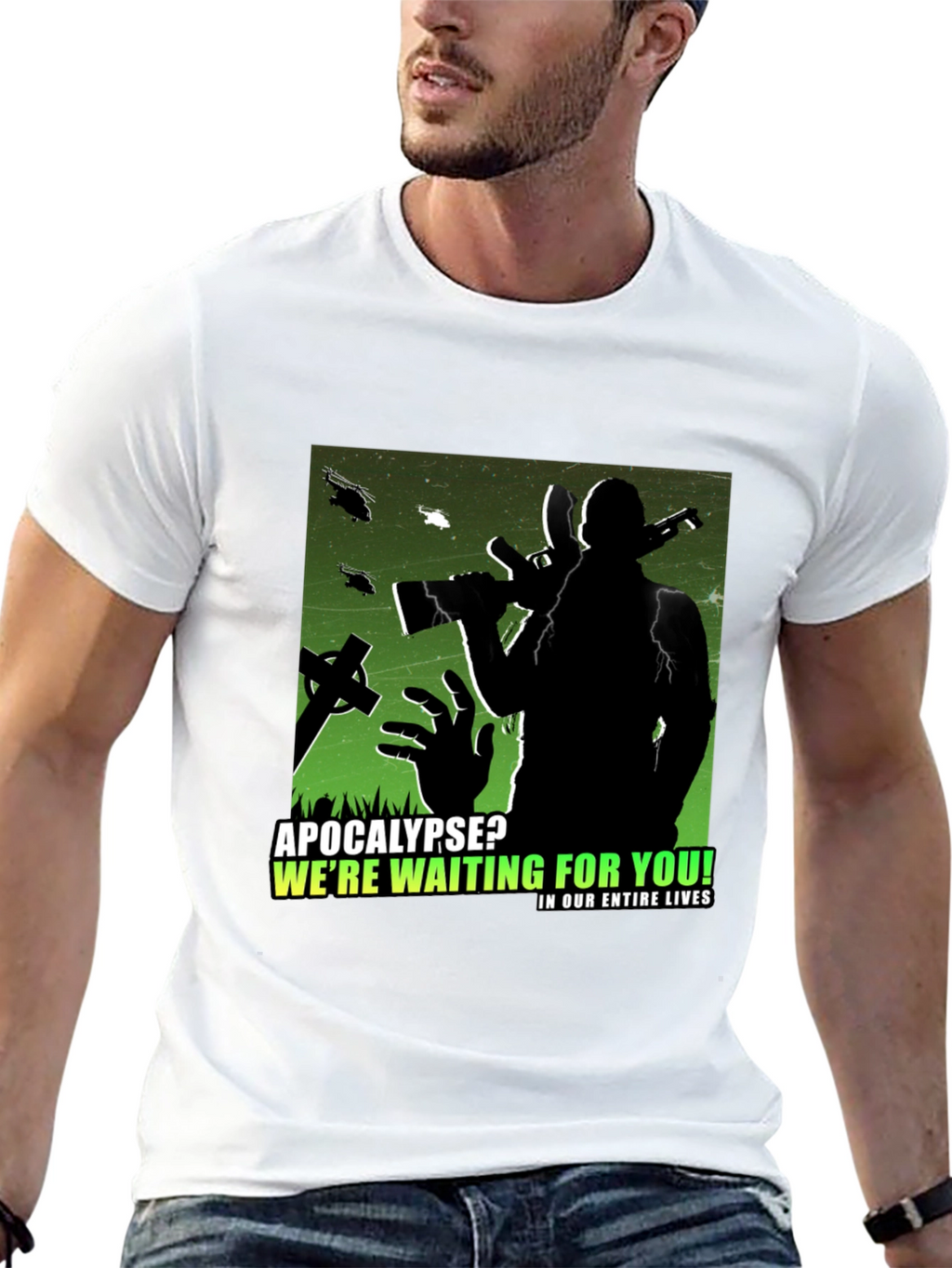 Apocalypse Ready Tee:  Zombie Hunter Graphic T-Shirt