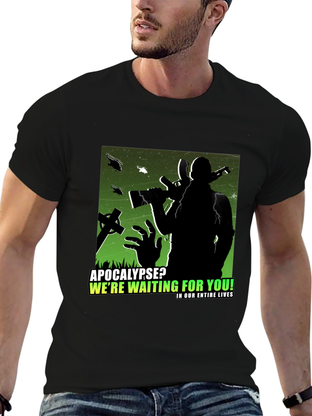 Apocalypse Ready Tee:  Zombie Hunter Graphic T-Shirt