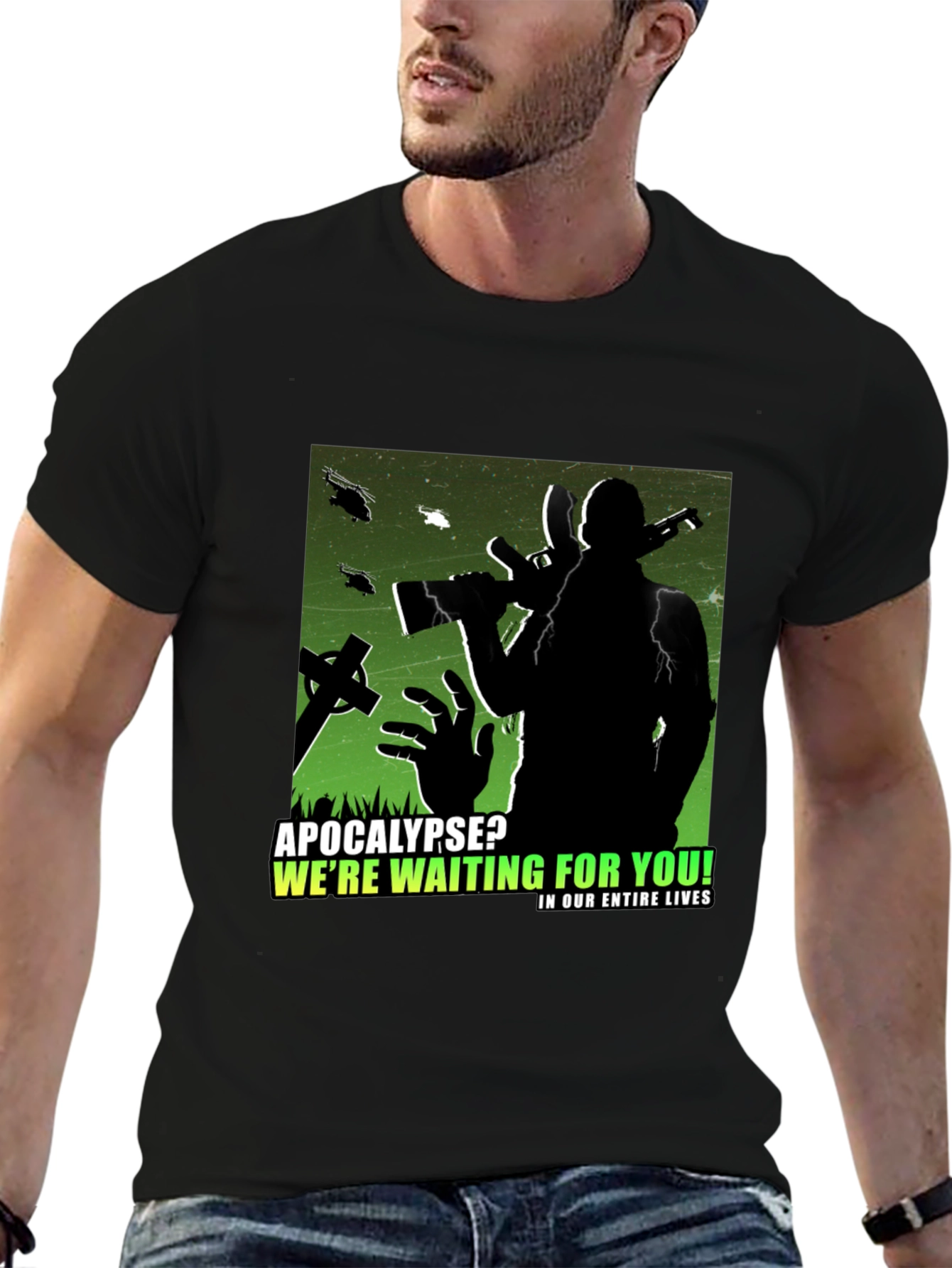Apocalypse Ready Tee:  Zombie Hunter Graphic T-Shirt