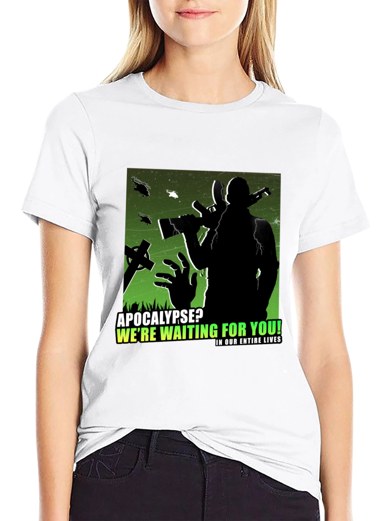 Apocalypse Ready Tee:  Zombie Hunter Graphic T-Shirt