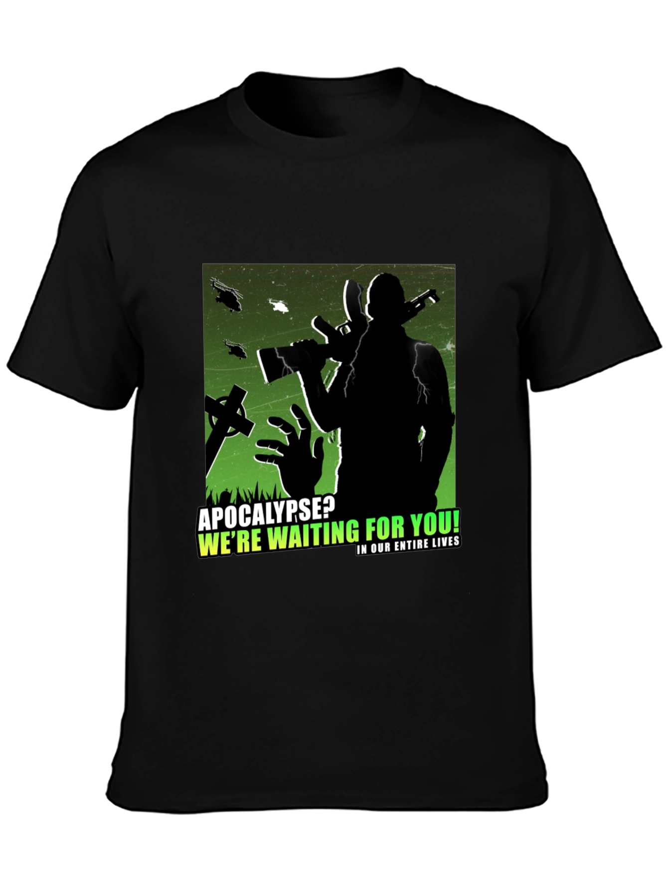 Apocalypse Ready Tee:  Zombie Hunter Graphic T-Shirt