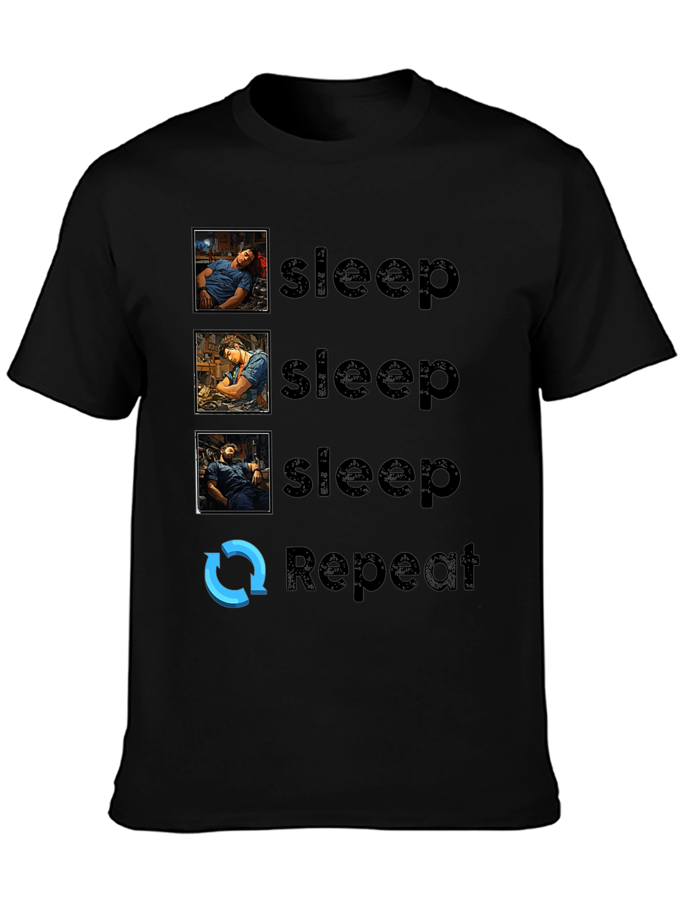 Sleep Repeat Graphic Tee