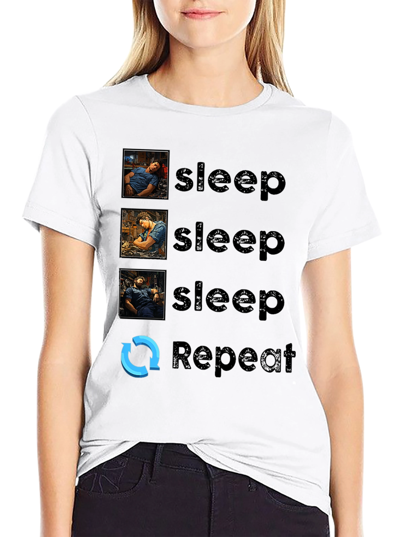 Sleep Repeat Graphic Tee