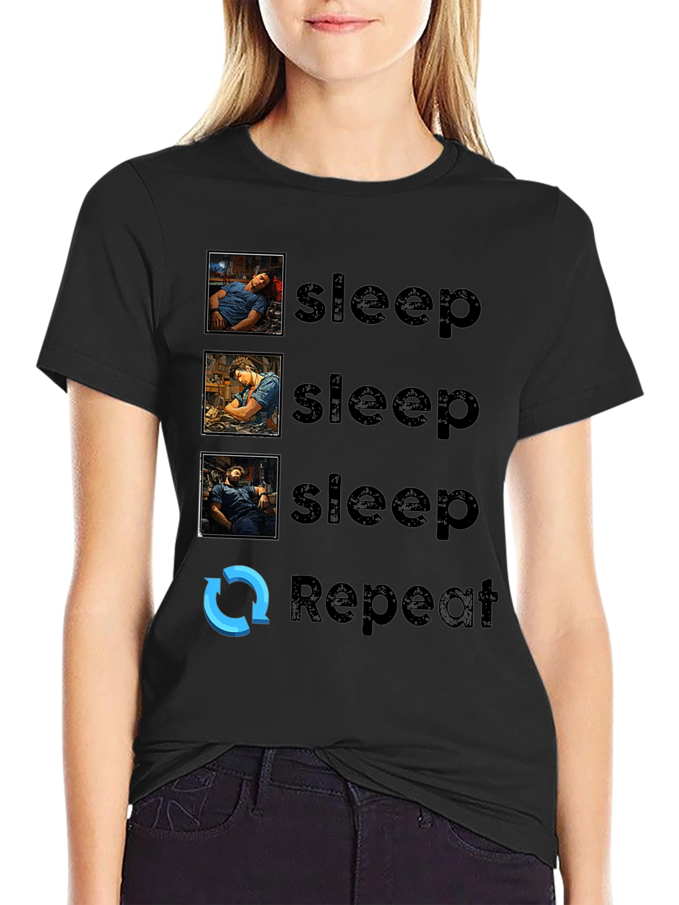 Sleep Repeat Graphic Tee