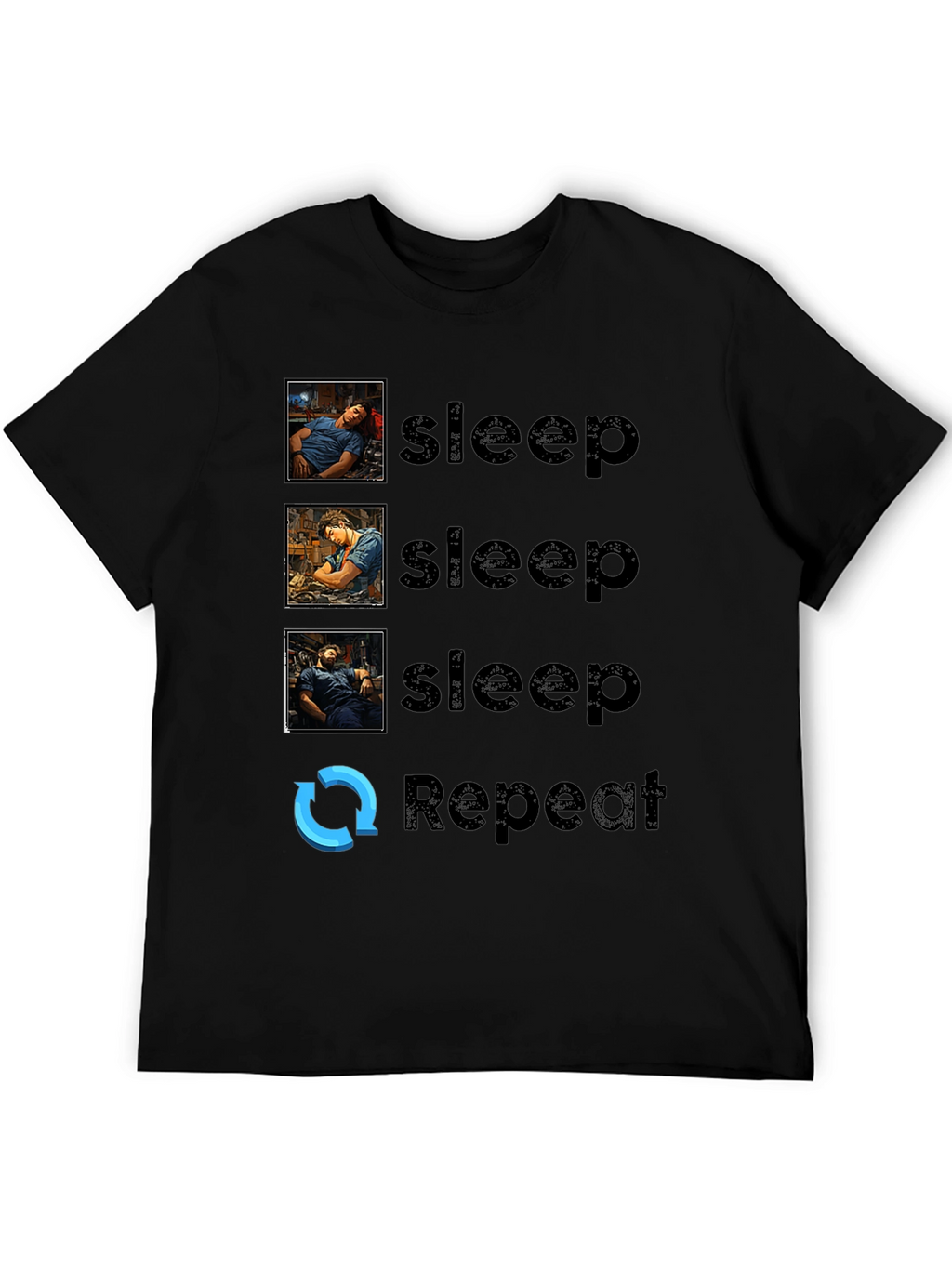 Sleep Repeat Graphic Tee