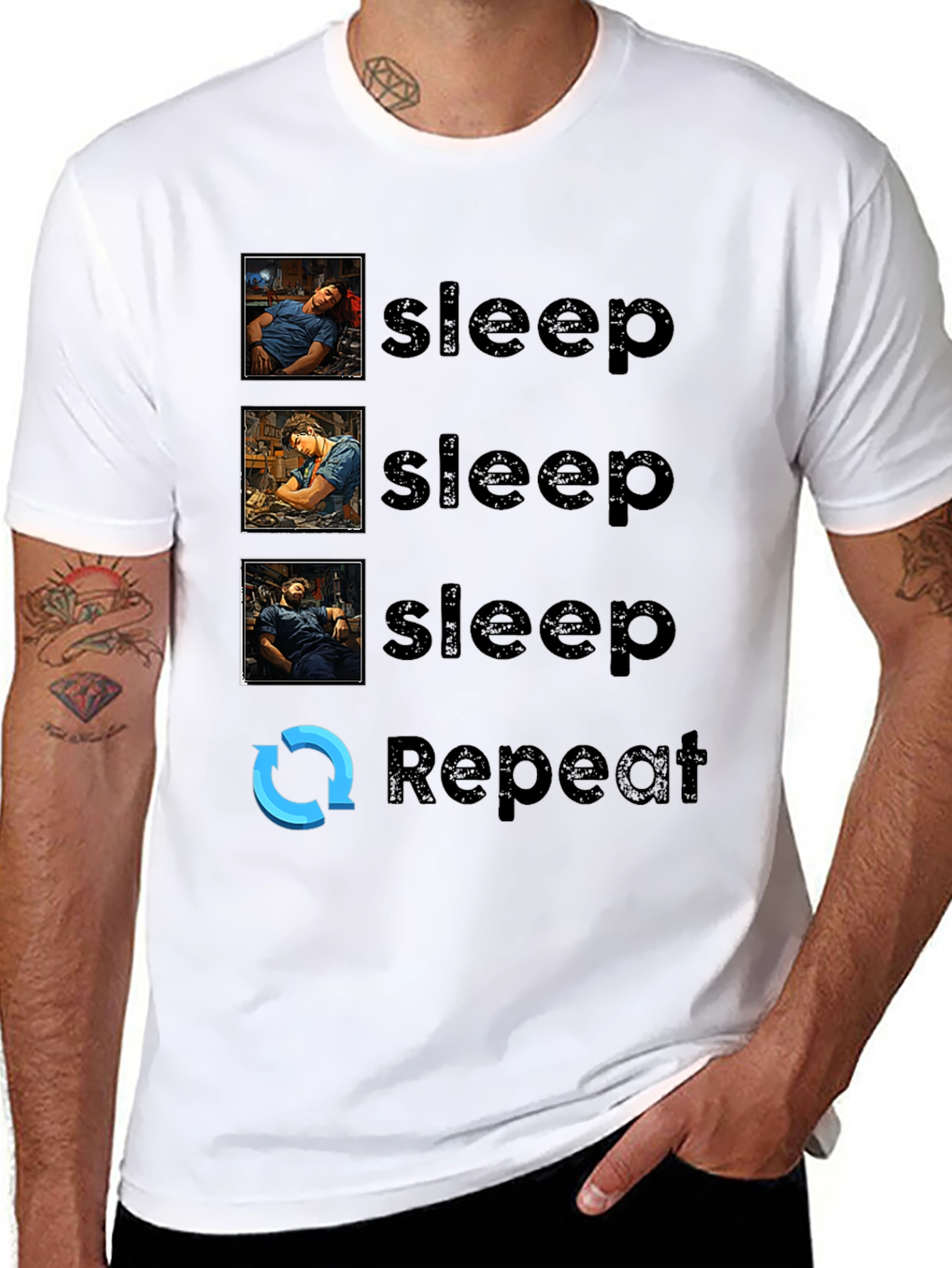 Sleep Repeat Graphic Tee