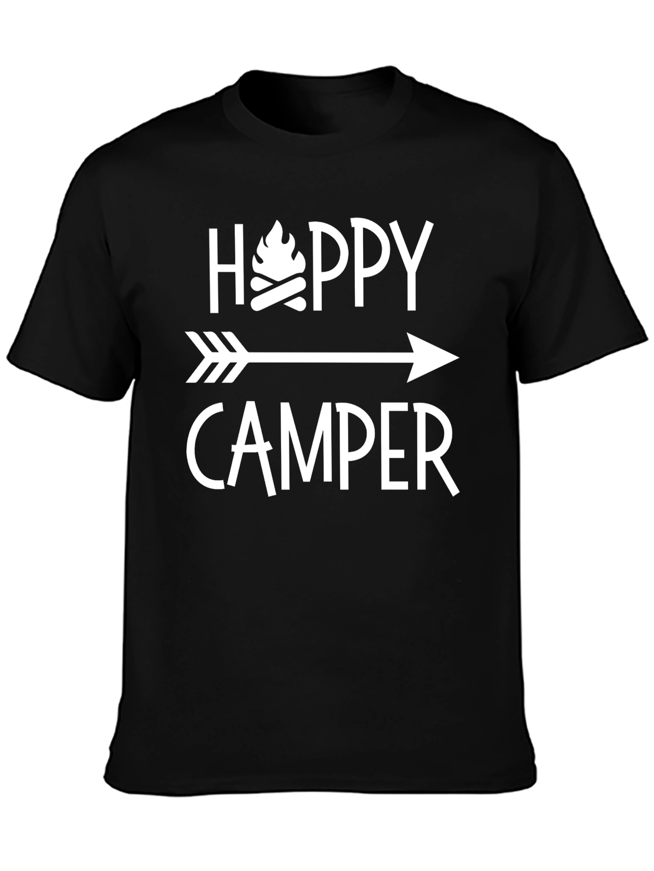 Happy Camper Graphic Tee - Camping Arrow Shirt