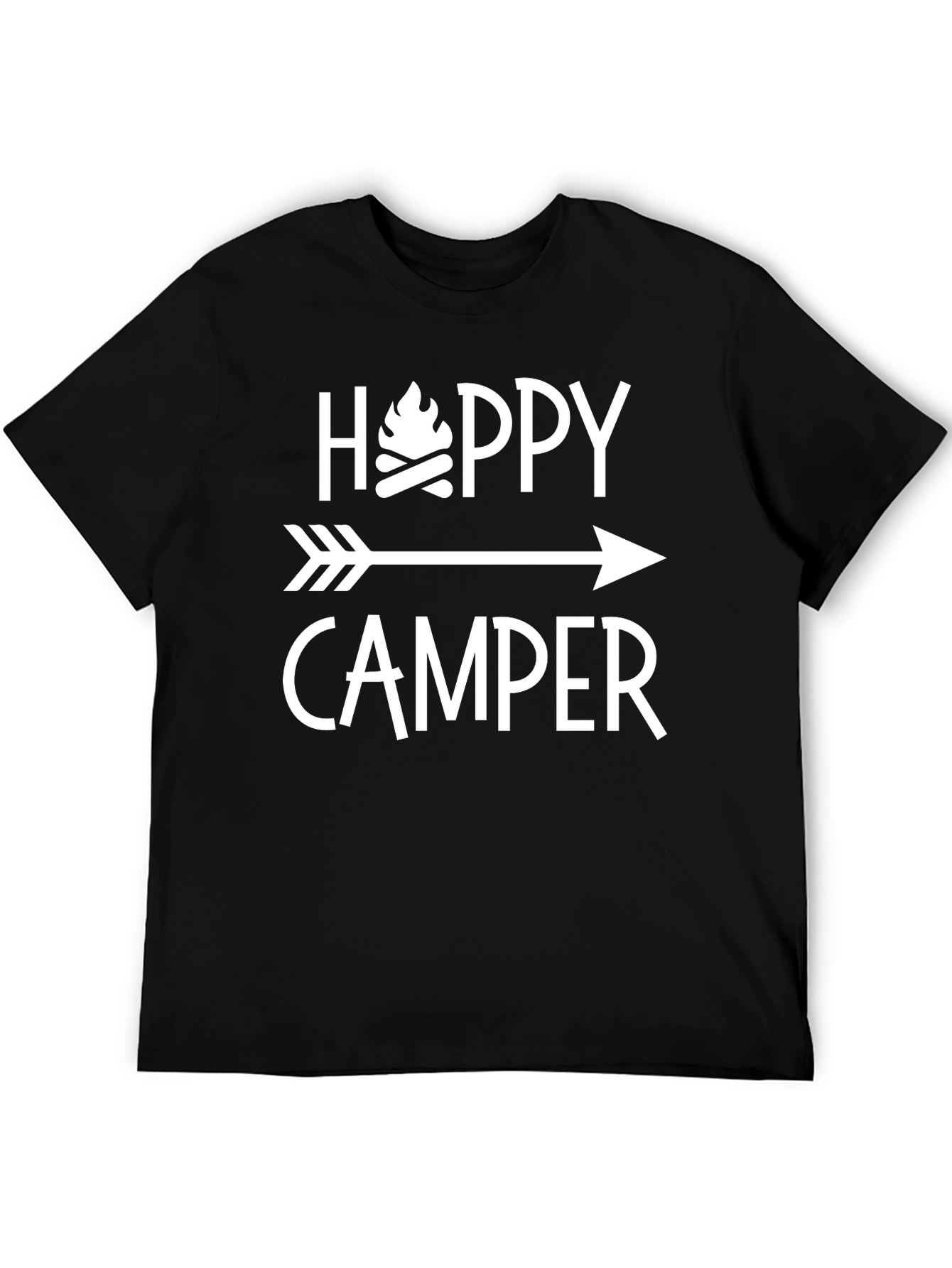 Happy Camper Graphic Tee - Camping Arrow Shirt