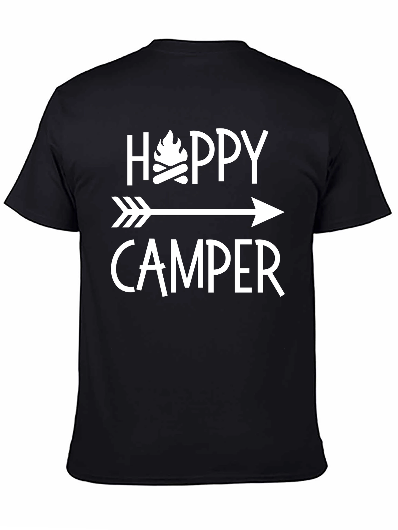 Happy Camper Graphic Tee - Camping Arrow Shirt