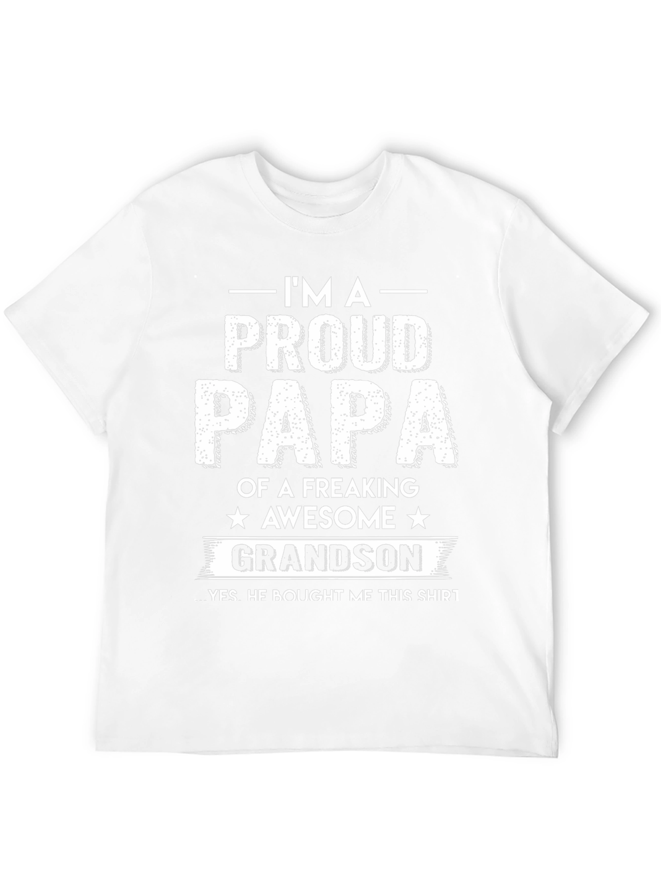 Proud Papa Grandson Graphic T-Shirt