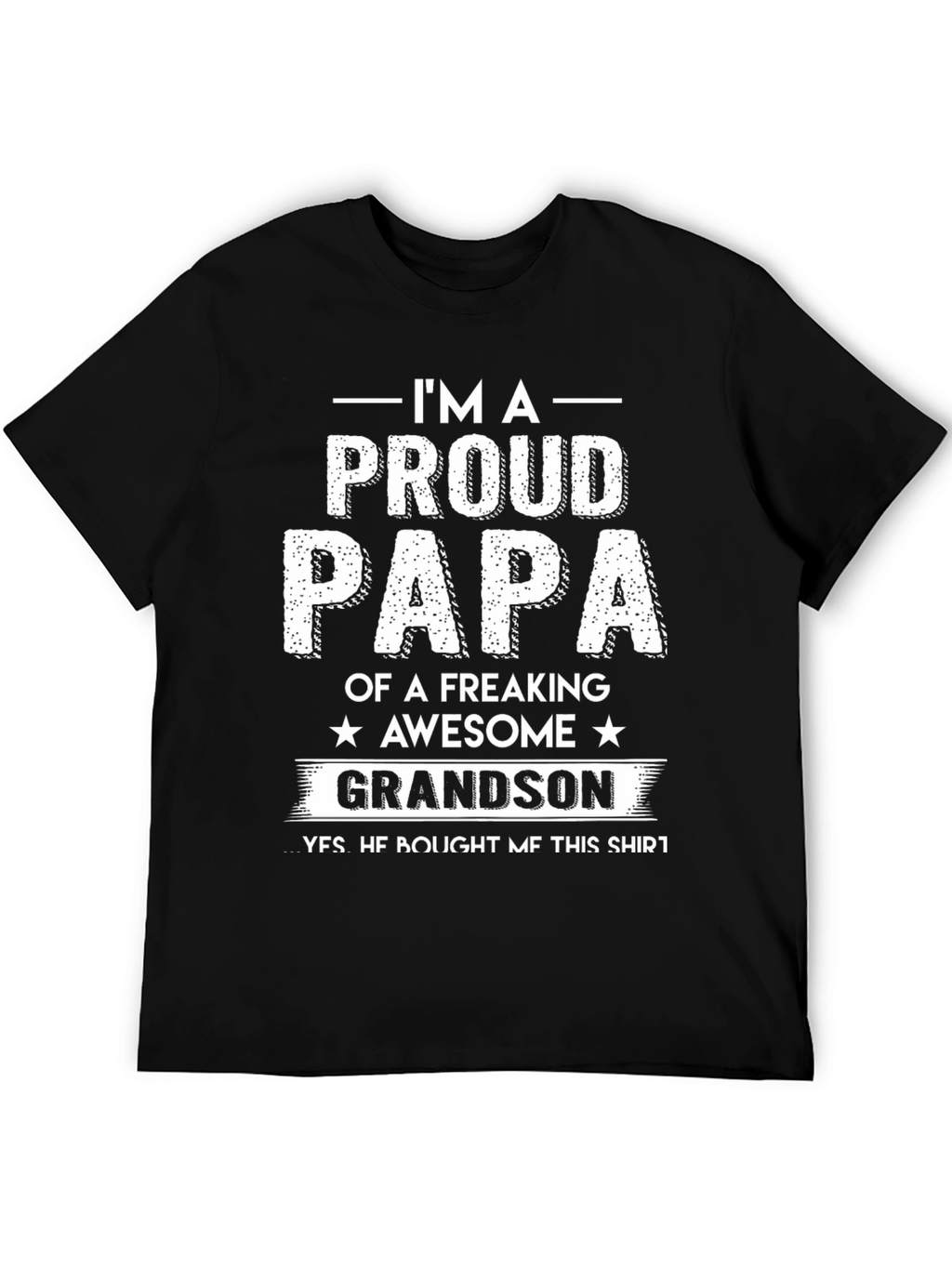Proud Papa Grandson Graphic T-Shirt