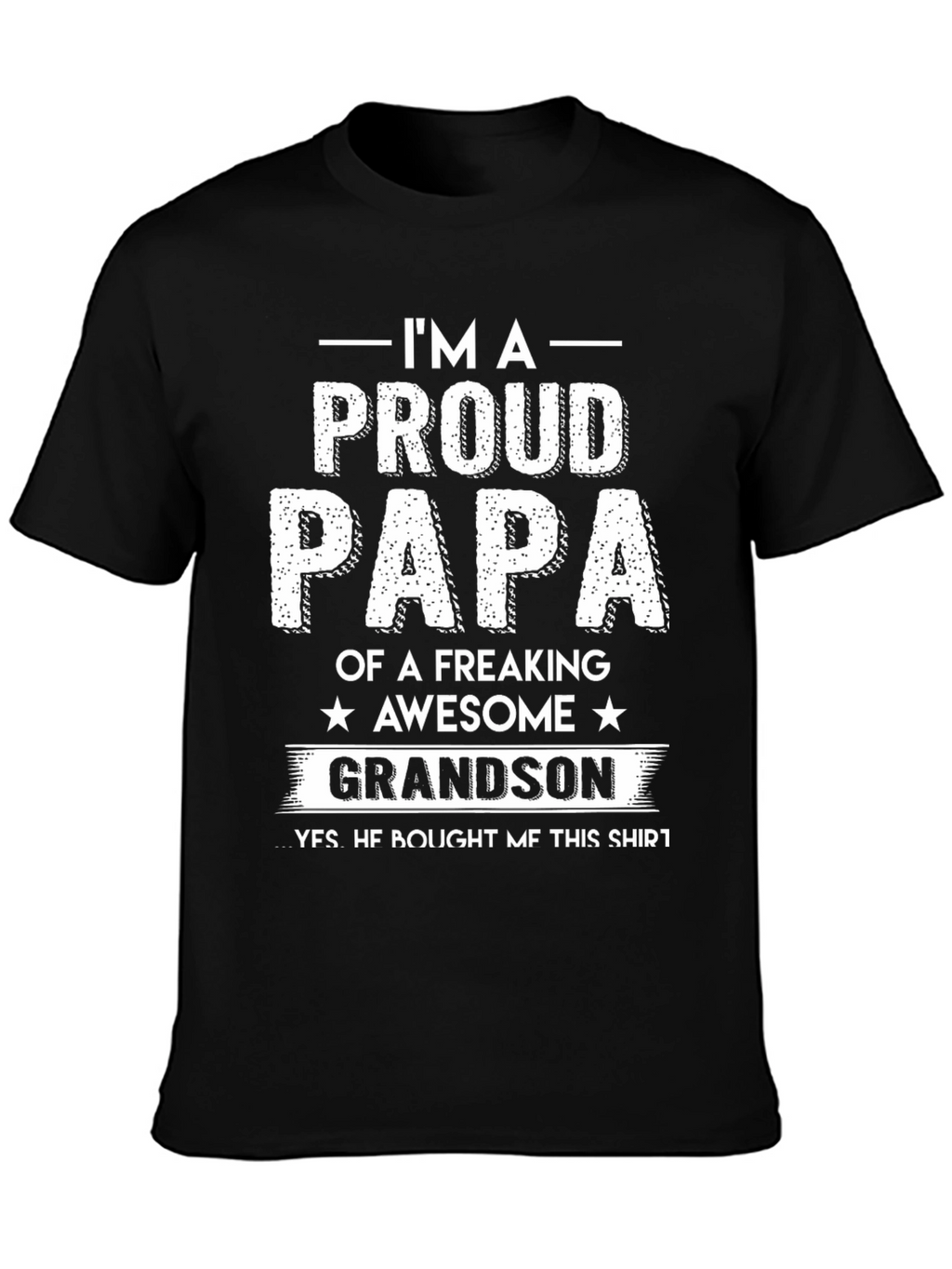 Proud Papa Grandson Graphic T-Shirt