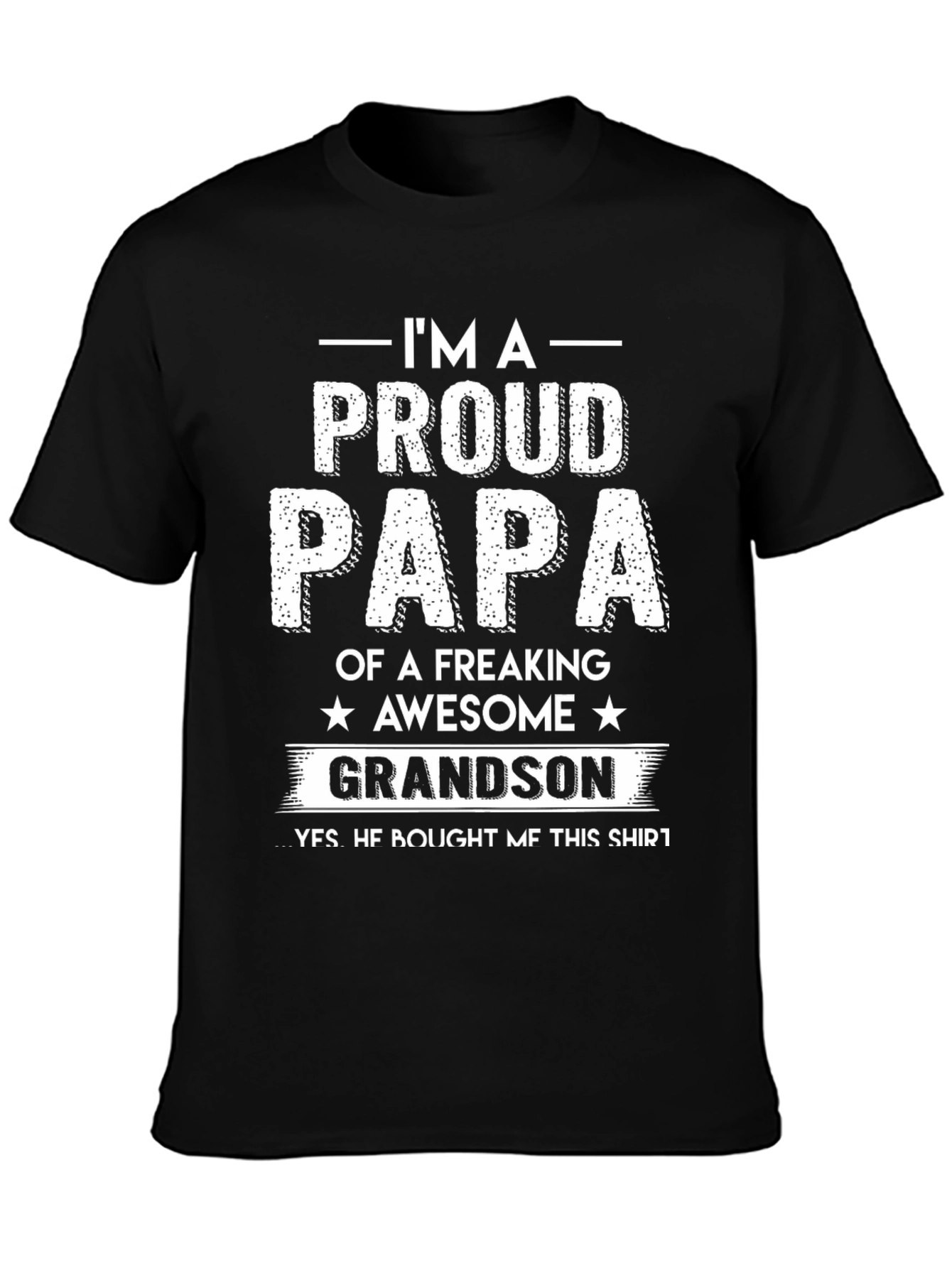 Proud Papa Grandson Graphic T-Shirt