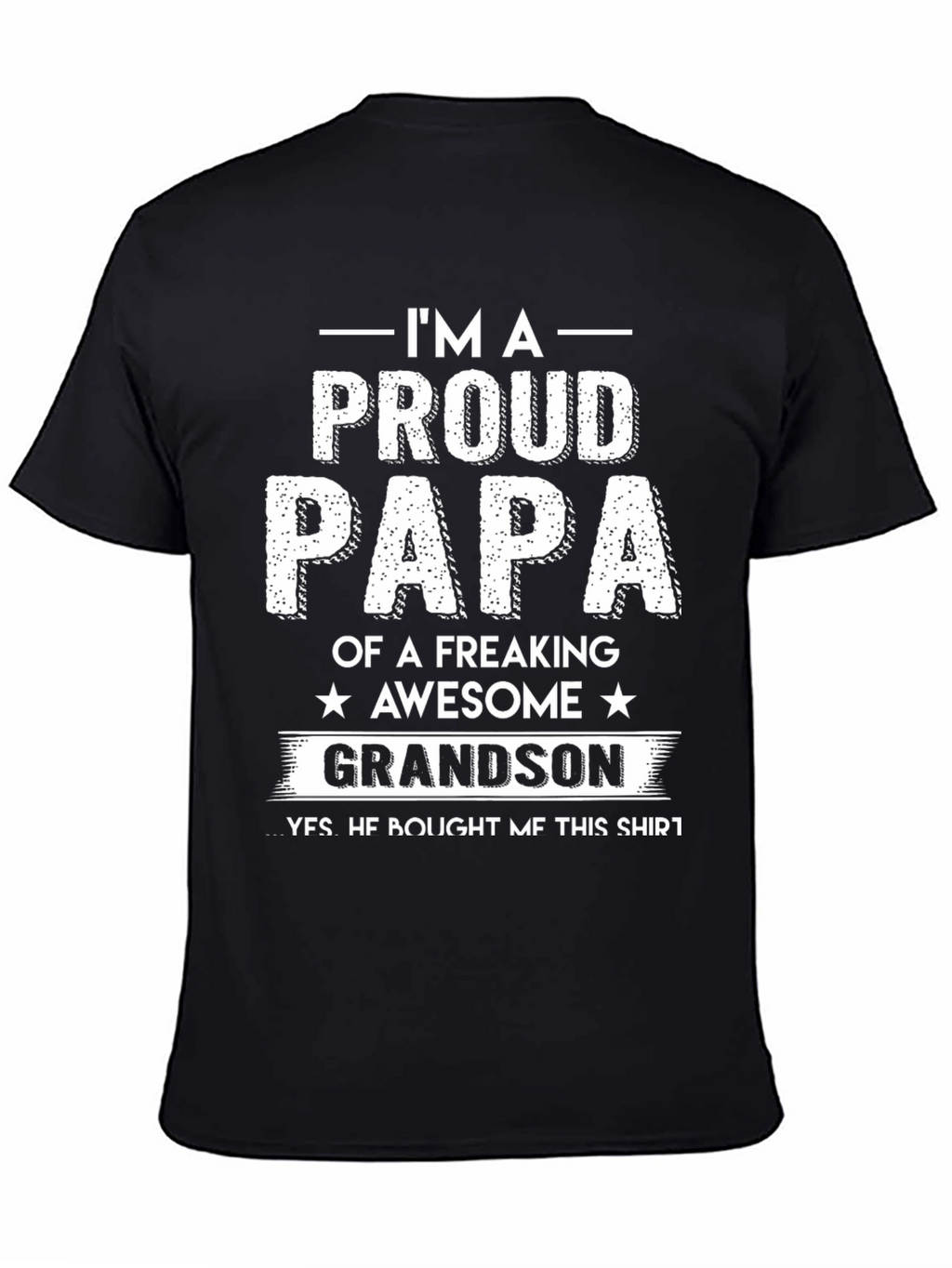 Proud Papa Grandson Graphic T-Shirt
