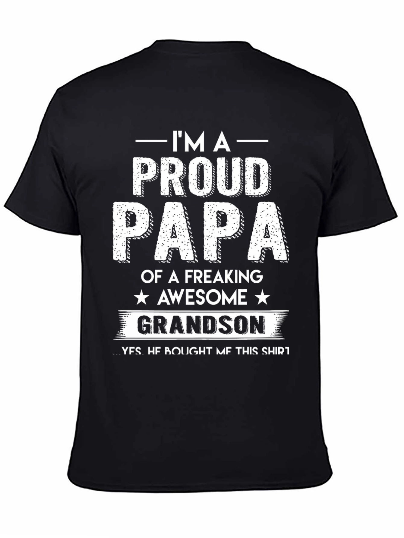 Proud Papa Grandson Graphic T-Shirt